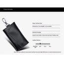 2 pack Compact Leather Car Key Case, Key Holder Key Organizer Wallet, with Card Holder Lightweight Organizer Keychain Black Wallet for Men & Women(Black)
