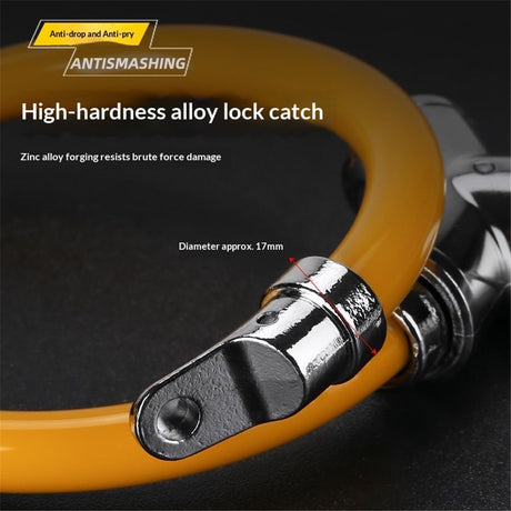 Bicycle Cable Lock, Steel Cable with Keys, Security Lock,Theft Bike Cable Lock, Portable, Versatile, Security (orange)