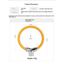 Bicycle Cable Lock, Steel Cable with Keys, Security Lock,Theft Bike Cable Lock, Portable, Versatile, Security (orange)