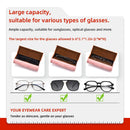 Glasses Case for 2 Storage Portable Compact Slim Two-Piece Soft Case Hard Case, Sunglasses Box Large Capacity Eyeglasses Holder Women