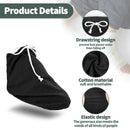 4 Pcs Cast Sock for Leg Foot Cover Below Knee Sleeve Adjustable Drawstring Cast Wound Protector for Men Women Foot Leg Ankle(14.5 x 9.84 In,Black，2 pairs)