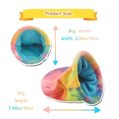2 pack Guinea Pig Hideout, Soft Fleece Rabbit Snuggle Sack, Small Animal House Ferret Cozy Cave Hamster Sleeping Bag for Small Pet/Ferret/Chinchilla/Bunny