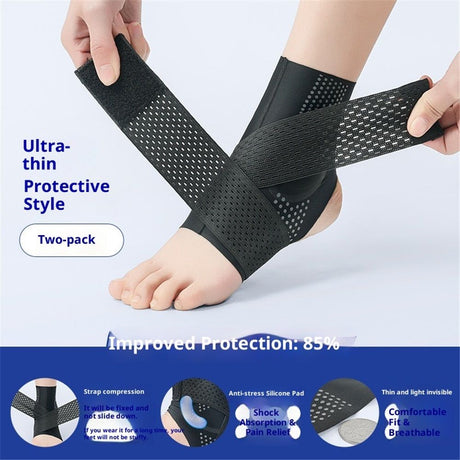 1 Pair Adjustable Compression Ankle Brace for Sprained Ankle, Strong Support & Breathable Ankle Support for Injury Recovery, Joint Pain, Swelling, Man & Women（L (sizes 39-43)）
