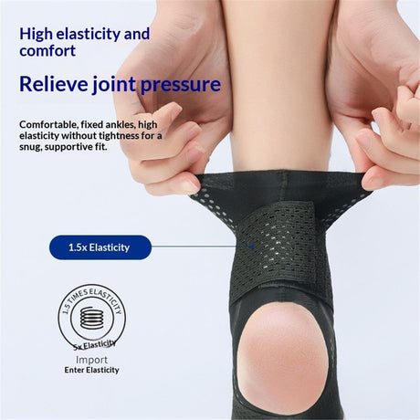 1 Pair Adjustable Compression Ankle Brace for Sprained Ankle, Strong Support & Breathable Ankle Support for Injury Recovery, Joint Pain, Swelling, Man & Women（L (sizes 39-43)）
