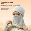 Cold Weather Ski Mask for Men Windproof Thermal Winter Scarf Mask Women Neck Warmer Hood for Cycling（Milk white gray）