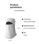 Cold Weather Ski Mask for Men Windproof Thermal Winter Scarf Mask Women Neck Warmer Hood for Cycling（Milk white gray）