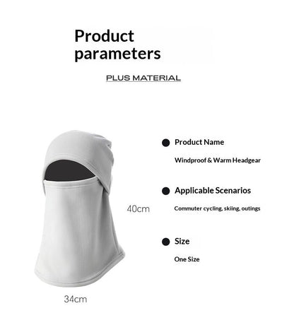 Cold Weather Ski Mask for Men Windproof Thermal Winter Scarf Mask Women Neck Warmer Hood for Cycling（Milk white gray）