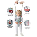 Baby Walker, Handheld Kids Toddler Walking Harness Helper Assistant Protective Belt Child Activity Walker Adjustable Standing Up Walking Learning Helper for Toddler 8-24 Month (Blue & Grey)