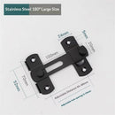 2 pack 180 Degree Flip Sliding Barn Door Lock for Privacy - Safe barn Door Locks and latches for Barn Door, Pet Door, Bathroom, Outdoor, Garage, Window, Sliding Door