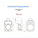 EV Charger Holder  Wall Mount Charging Cable Hanger Organizer, Nozzle Holster Dock Electric Vehicle  Car Plug Space Saving Garage Wall Connector Cord Hook for Outdoor Indoor