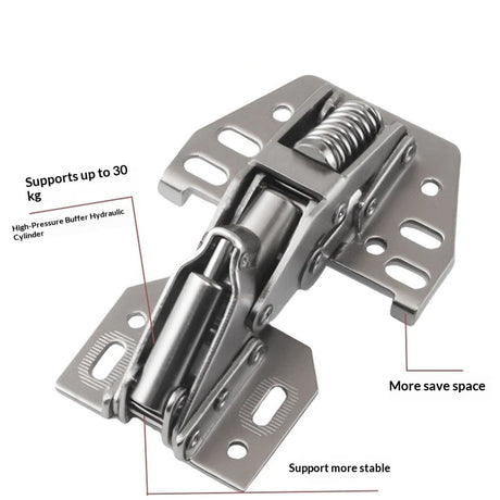 2 PCS Cabinet Hinges Heavy Duty Lid Stay Hinges, Soft Close Lid Hinge, Furniture Door Lift Stay Support Hinge