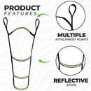 4 Step Hunting Climbing Aider w/High Visibility Steps Marine Rope Ladder for Inflatable Boat, Kayak, Motorboat, Canoeing
