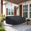 Porch Swing Cover Waterproof Outdoor Hanging Swing Cover Tear resistant All WeatherProof Patio Furniture Covers (Black, 161*72*89cm)