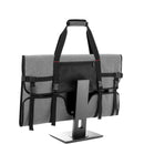 Travel Carrying Case for 27" LCD Screens and Monitors, With Padded Velvet Lining, Protective Monitor Bag Compatible With 27" and Accessories, Grey