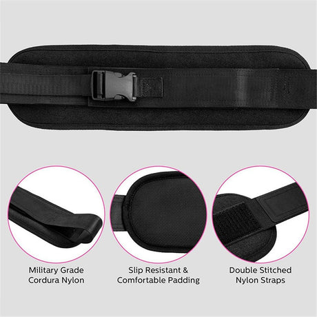 Exercise Hip Thrust Belt - Glute Trainer for Home Workouts with Extra Padding - Fully Adjustable Hip Thrust Belt for Dumbbells - Booty Builder, Glute Workout Equipment