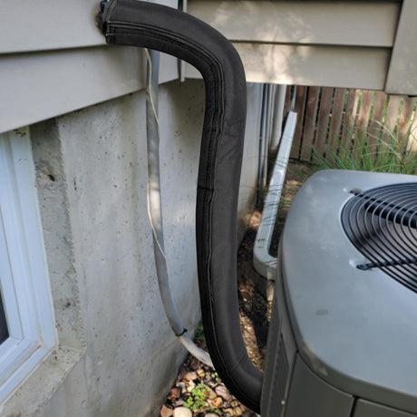 3 Layers HVAC Copper Pipe Insulation Cover,72x10.2 Inch 600D Oxford AC Pipe Insulation Covers for Outside,Flexible Copper Line Insulation Sleeve for Central Air Conditioning Mini Splits