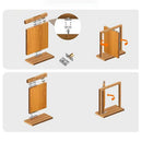 Heavy Duty Pivot Hinge for Wood Door - Stainless Steel Hidden Door Hinge for Secret Door, with 360 Degree Rotation, Invisible Pivot Door Hardware for Bookshelf.