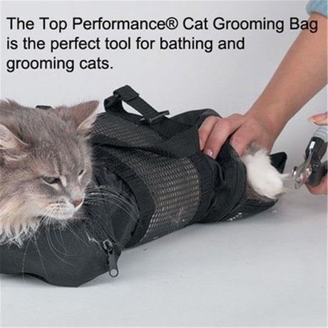 Cat Grooming Bag - Pet Carrier Grooming Bags Make Washing, Bathing, Nail Trimming, & Medication Delivery Simple, Safe & Easy | The Perfect Tool to Harness Cats Small, Medium, or Large.