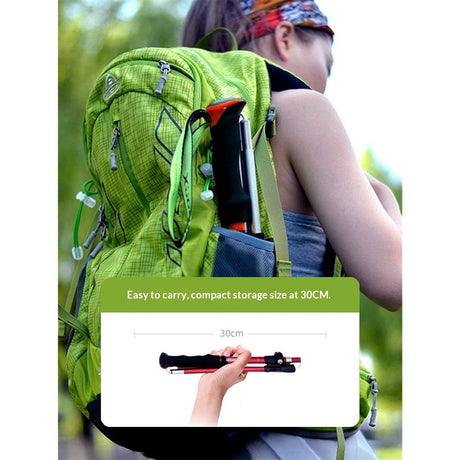 Aluminum Collapsible Ultralight Travel Trekking Hiking Pole for Men and Women (Fits 165-185cm) Mountaineering Trekking Pole