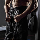 Pull-up Belt Weighted Dip Belt with Chain Double D-ring Weightlifting Back Support Strap Home Gym Equipment Waist Belt