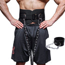 Pull-up Belt Weighted Dip Belt with Chain Double D-ring Weightlifting Back Support Strap Home Gym Equipment Waist Belt