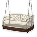 Porch Swing Cover, 56x32x25 Inches, Outdoor Swing Cover Waterproof for Patio Garden Furniture, Patio Swing Cover All Weather Protection ( Beige +brown)
