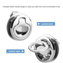 Flush Pull Slam Latch Stainless Steel Round Pull Latch for RV Boat Deck Hatch Door Cabinet Hardware Door Locking Style (B)2pcs