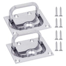 316 Stainless Steel Hatch Pull Flush Lift Boat Ring Hatches Pull Handle with Mount Screws for Boat Deck Hatch Handle and Home Furniture Recessed Handle etc