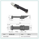 2 PCS Heavy Duty Premium SUS304 Stainless Steel Rubber Flexible Black Draw Latches Buckle (Style 3)