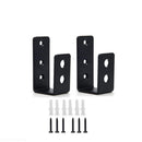 2x4 (1.5x3.5 inch) Door Barricade Brackets (2 pcs) | Drop Open Bar Holder Steel U Bracket for 2 by 4 Lumber as Security Door Reinforcement, Door Jammer, Tool Hanger for Home, Barn, Shed, Garage, Gate