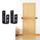 2x4 (1.5x3.5 inch) Door Barricade Brackets (2 pcs) | Drop Open Bar Holder Steel U Bracket for 2 by 4 Lumber as Security Door Reinforcement, Door Jammer, Tool Hanger for Home, Barn, Shed, Garage, Gate