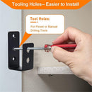 2x4 (1.5x3.5 inch) Door Barricade Brackets (2 pcs) | Drop Open Bar Holder Steel U Bracket for 2 by 4 Lumber as Security Door Reinforcement, Door Jammer, Tool Hanger for Home, Barn, Shed, Garage, Gate