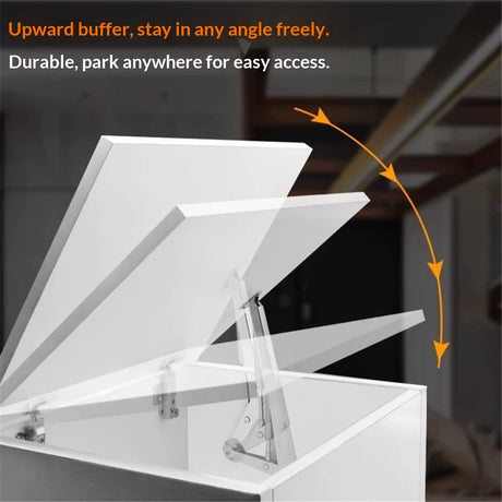 200N Gas Struts Heavy Duty Soft Close Lid Support Hinges Automatic Slow Lowering Safety Pneumatic Lid Lifters Gas Springs Pack of 2