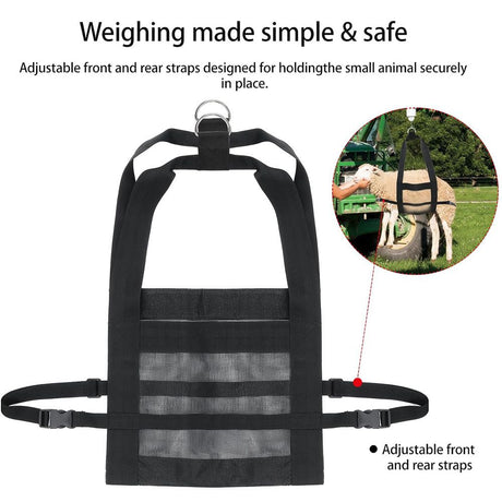 Calf Sling for Weighing Animals - Calf Scale Hanging Weight Scale Sling with Adjustable Straps for Weighing Calves Lambs Goats Baby Alpacas Newborn Livestock Dogs