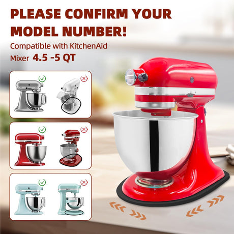 Mixer Slider Compatible with Kitchen aid Bowl Lift 4 .5-5 Qt Stand Mixer Pine Wood - Kitchen Countertop Storage Mover Sliding Caddy for Kitchen Aid 4 .5-5 Qt Mixer (4 .5-5 Qt - Black)