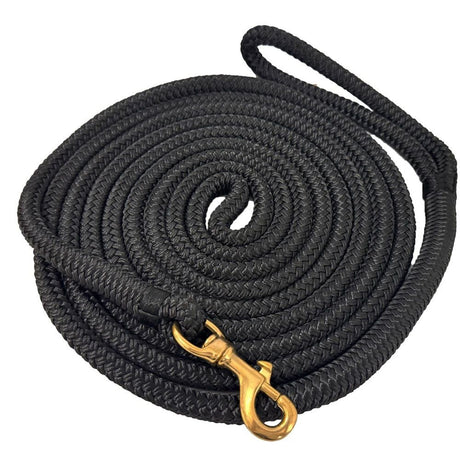 Horse Lead Rope, Double Braided Nylon Horse Lead Line, Lead Rope for Horses with Quick Halter Attachment, Soft Comfort Grip, Barn Horse Tack for Daily Use & Showing (1/2
