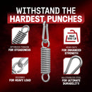Punching Bag Hanger, Heavy Bag Spring  Capacity, Stainless Steel Hanging Kit with Spring Hook & Carabiner, Indoor & Outdoor Mounting for Boxing Bags & Recreation