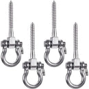 Heavy Duty 180° Swing Hangers, Stainless Steel Eye Screw Bracket,  Playground Yoga Hammock Rope Tire Web Chair Sandbag Punching Bag Porch Swing Sets (4 Pack)