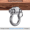 Heavy Duty 180° Swing Hangers, Stainless Steel Eye Screw Bracket,  Playground Yoga Hammock Rope Tire Web Chair Sandbag Punching Bag Porch Swing Sets (4 Pack)