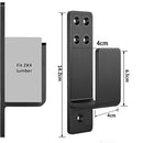 Door Barricade Brackets, 2 Pack Drop Open Bar Holder for Home Security, 2x4 Bar Brackets Prevent Unauthorized Entry, Carbon Steel,Black