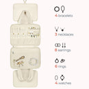 Toiletry Bag Hanging Travel Makeup Organizer Cosmetic Bag Makeup Bag for Full Sized Toiletries, Large beige