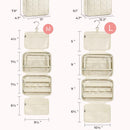 Toiletry Bag Hanging Travel Makeup Organizer Cosmetic Bag Makeup Bag for Full Sized Toiletries, Large beige