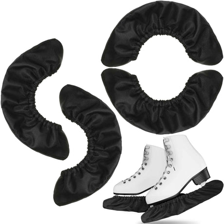 4 Pcs Ice Skate Guards Hockey Ice Skate Blade Covers Kids Absorbent Figure Soakers Hockey Accessories Skating Cover Blades for Kid Youth Adult Men Women Boy Girl (35 yards)