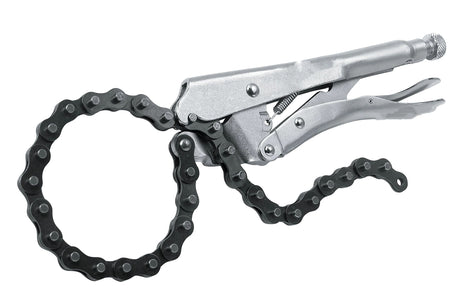 Locking Chain Clamp, Locking Chain Pliers with 80cm Chain, Quick Release，Heavy Duty Chain Vise Grip, Locking Chian Pliers Chain Vise Wrench for Any Shaped Objects
