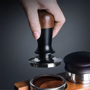 58mm espresso pot, stainless steel corrugated base coffee pot, spring-loaded espresso pot, and walnut wood lid