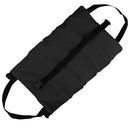 Tool Roll Up Pouch - Canvas Multi-Purpose Wrench Roll Up Bag, Organizer with 5 Zipper Tool Pockets, Hanging Carrier (black)