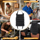 Tool Roll Up Pouch - Canvas Multi-Purpose Wrench Roll Up Bag, Organizer with 5 Zipper Tool Pockets, Hanging Carrier (black)