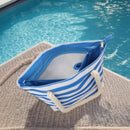 Beach Wine Tote with Insulated Bladder Bags, Leakproof Carrier for 1 Bottles, Perfect for Travel, Party, or Dinner (Blue+1 inner container)