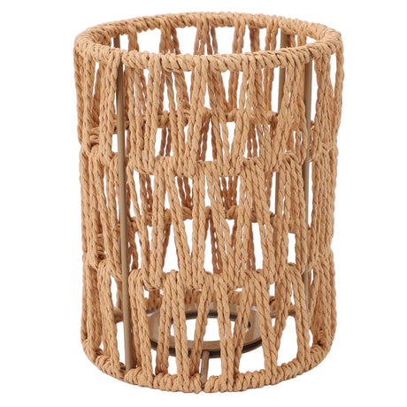 1 Pack Rattan Lamp Shade, Handwoven Natural wicker lamp shade, Boho Pendant Light Shades for Living Room, Bedroom, Kitchen - Eco-friendly & Stylish Home Decor