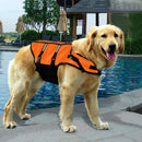 Dog Doggy Life Jacket Life Vest Saver Preserver Reflective Oxford cloth  Quick Release Adjustable Bandana(orange S)